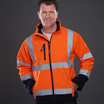 Composite polar fleece mens hi vis jacket HVKO9
