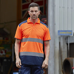 two tone hi vis polo shirt