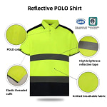 two tone hi vis polo shirt