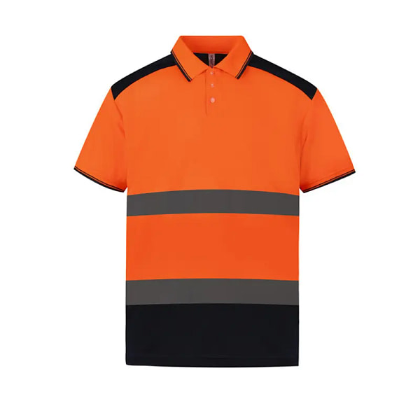 two tone hi vis polo shirt
