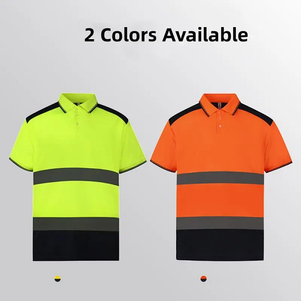 two tone hi vis polo shirt