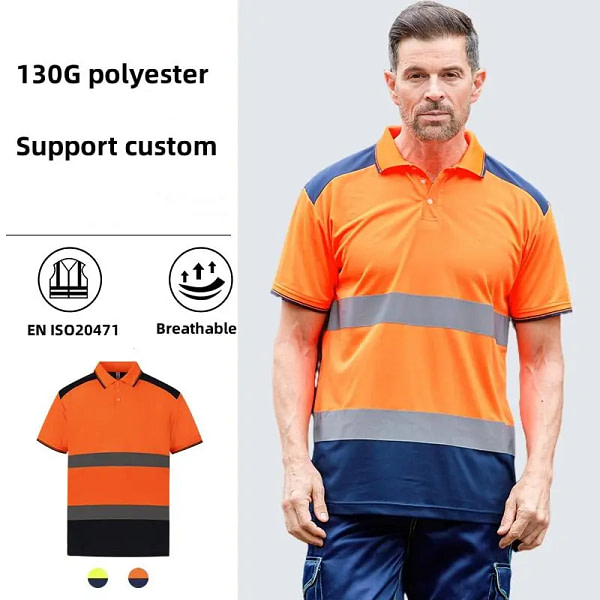 two tone hi vis polo shirt