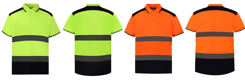 two tone hi vis polo shirt